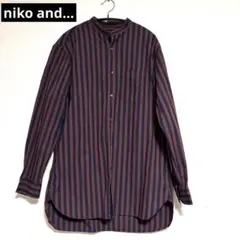 niko and...ストライプシャツ　長袖シャツ　メンズL 大人カジュアル