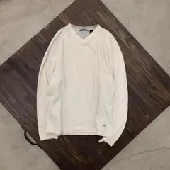 7BS1 【QUIKSILVER】 Vネック　長袖Tシャツ　厚手　古着usedのサムネイル
