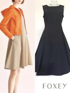 美品✨フォクシーニューヨーク レディエンパイアワンピース ティアード ストレッチ フォクシーニューヨーク レディエンパイアワンピース ティアード