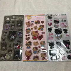 サンリオキラキララインストーンシール 3枚セット