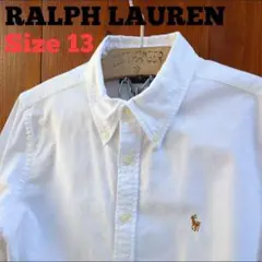 ラルフローレン 七分袖 スリムフィット ホワイト Lサイズ オックスフォード