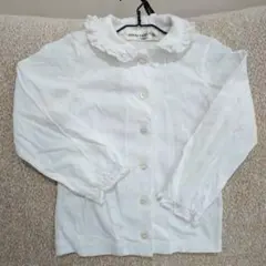 moo non non ホワイト長袖シャツ 100