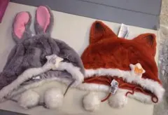 上海ディズニー 限定ズートピア ニック ジュディ ファンキャップ 帽子2点