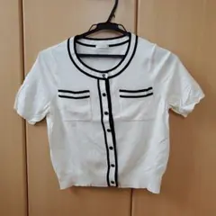 GU ホワイト カーディガン 半袖