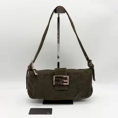 FENDI フェンディ マンマバケット コーデュロイ ハンドバッグ ワンショル
