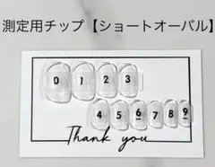 測定用ネイルチップ　ショートオーバル サイズ0-9
