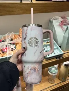 ラスト1個　☆新品　韓国　スターバックス　タンブラー マーブル　コールドカップ
