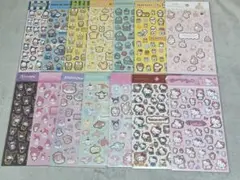 値下げ！サンリオ キャラクター 箔押しシール 全14種セット　コンプリート
