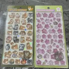 【正規品】クーリア　和柄ボンボンドロップシール　さくら　柴犬