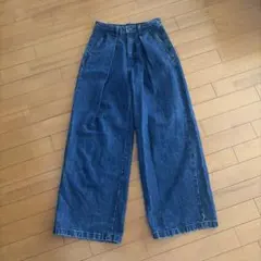 GU デニム ワイドパンツ Sサイズ