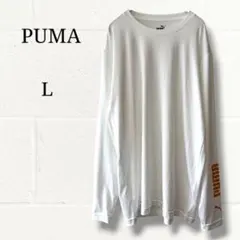 【PUMA】プーマ ロングTシャツ ロンT 長袖 白 ゴールドロゴ L 新品タグのサムネイル
