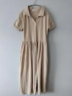 新品未使用シャツワンピース 半袖 ロングМ◇E hyphen world