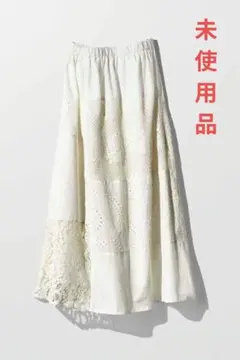 未使用♡MEDE19F レースパッチワークスカート・L・フェリシモ メデ19のサムネイル