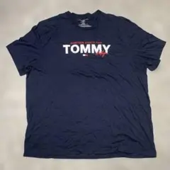TOMMY HILFIGER ネイビー Tシャツ XXL 大きいサイズ g49