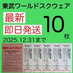 ⭐︎東武ワールドスクウェアスクエア園内お買物券付きご優待割引券10枚ba