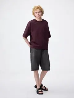 GU ジョーツ ハーフパンツ Mサイズ ブラック ワイド メンズ トレンド