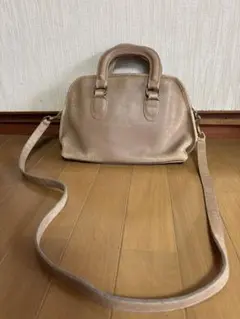オールドCOACH 2WAY レザーショルダーバッグ ベージュのサムネイル
