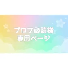 プロフ必読様専用ページ