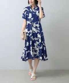 極美品❉ スキャパ SCAPA フラワープリントフレアワンピース