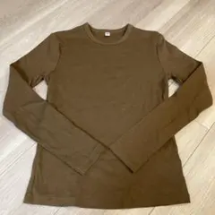 ソフトリブクルーネックT/長袖 36 BROWN