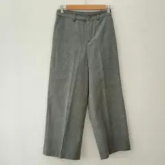 美シルエット any FAM グレンチェック ワイドパンツ グレー系 M (2)