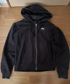 Stussy クラウンロゴ ジップパーカー ブラック - メルカリ