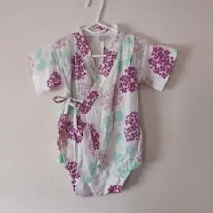プティマイン 紫陽花 甚平ロンパース 浴衣