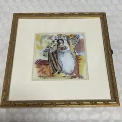 ペルシャ細密画 額装品 イラン アンティーク 美女と老人 - メルカリ