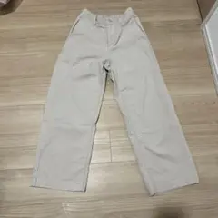 無印良品　Sサイズ コーデュロイ　綿ポリエステルワイドパンツ　アイボリー