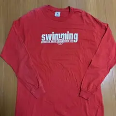よ*こ様 アメリカ古着　 長袖Tシャツ レッド Lサイズのサムネイル