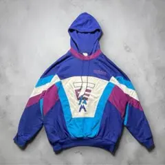 80‘s〜90’s銀タグadidasヴィンテージスウェットパーカーマルチカラー