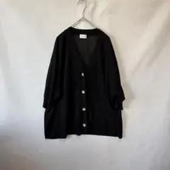 green label relaxing カーディガン 黒のサムネイル