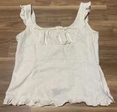 LIZLISAバックレースアップ タンクトップ アイボリーのサムネイル