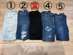 American Eagle スキニーデニムパンツ 6本+1本セット ヤリラ - メルカリ