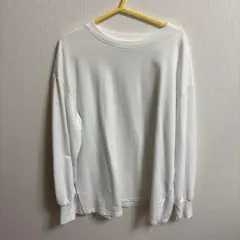 ホワイト 長袖 カットソー