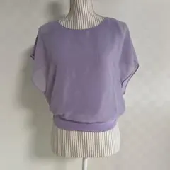 薄紫 ドロップショルダー シャツ
