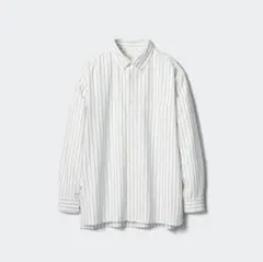ユニクロJW Anderson オックスフォードオーバーサイズシャツ/ストライプ