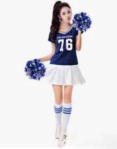 【美品】チアリーダー ユニフォーム FASHION 76 ブルーのサムネイル