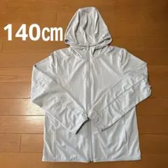 ユニクロ エアリズム UVカットメッシュパーカー 140cm グレー