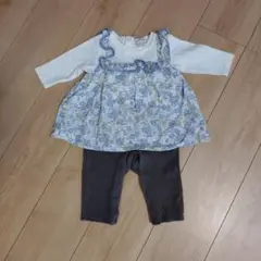 petit main 花柄ロンパース 80
