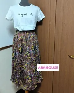 ABAHOUSE フレアロングスカート 花柄のサムネイル