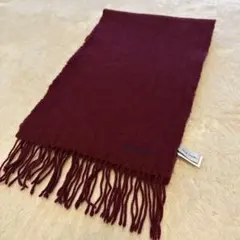 ポールスミス マフラー バーガンディ ワインレッド　ラムウール100%