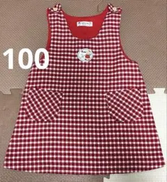 ファミリア ワンピース 100 ジャンパースカート スカート チェック