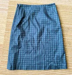 タルボット TALBOTS スカート 台形千鳥格子 シャイニー 0 緑グリーンSのサムネイル