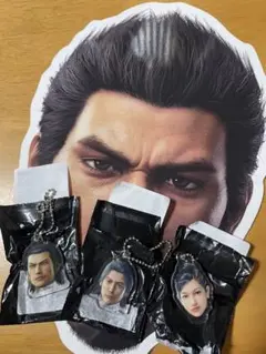 龍が如く　フェイスアクリルチャーム　3つセット　おまけ付き