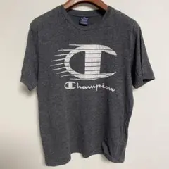 Champion チャンピオン グレー Tシャツ ビッグロゴプリント M