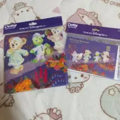 ダッフィーフォールズ サウンドインビテーション ウォッシュタオル&ポストカード