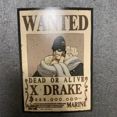 メルカリ最安！ワンピース 【麦わらストア限定　手配書ブロマイド　ドレーク】