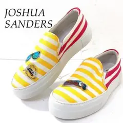 即決 ジョシュアサンダース 35(約22cm) スリッポン 靴 厚底 ベルベット 光沢 トゥモローランド 茶 ブラウン 美品 ■ Joshua SANDERS 4844i Joshua SANDERS(ジョシュア サンダース)10078 BOW リボンスリッポン