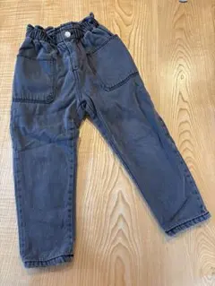 ZARAキッズ　起毛ブラックデニムパンツ